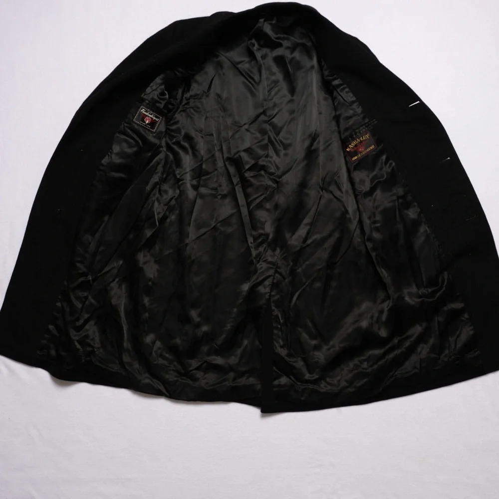 VTG‎ Frankenberger’s Charleston 100% Cashmere Men’s Large 3-Button Black Coat